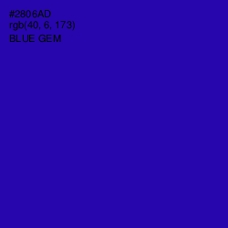 #2806AD - Blue Gem Color Image