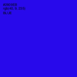 #2809EB - Blue Color Image