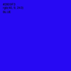 #2809F3 - Blue Color Image