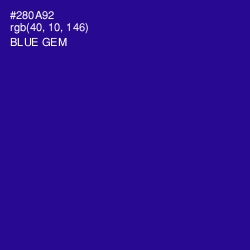 #280A92 - Blue Gem Color Image