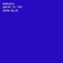 #280AC0 - Dark Blue Color Image