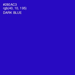 #280AC3 - Dark Blue Color Image