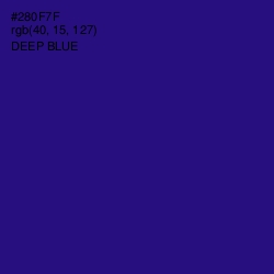 #280F7F - Deep Blue Color Image