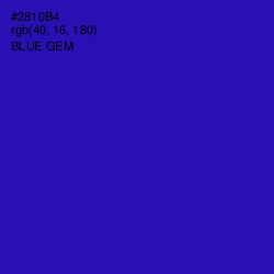 #2810B4 - Blue Gem Color Image