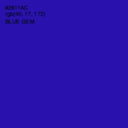 #2811AC - Blue Gem Color Image