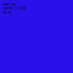 #2811E9 - Blue Color Image