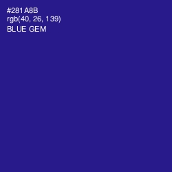 #281A8B - Blue Gem Color Image