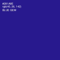 #281A8E - Blue Gem Color Image