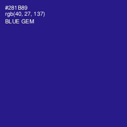 #281B89 - Blue Gem Color Image