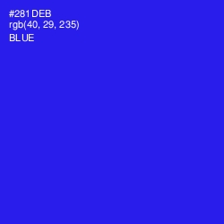 #281DEB - Blue Color Image