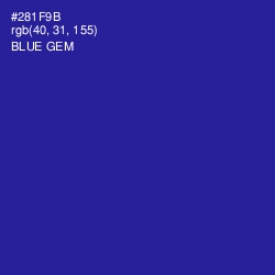 #281F9B - Blue Gem Color Image