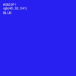 #2820F1 - Blue Color Image