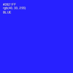 #2821FF - Blue Color Image