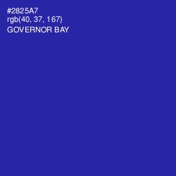 #2825A7 - Governor Bay Color Image