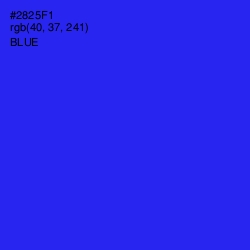 #2825F1 - Blue Color Image