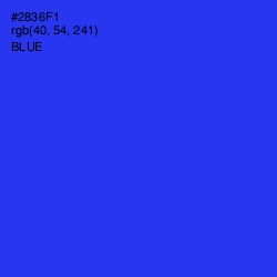 #2836F1 - Blue Color Image