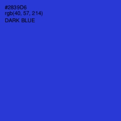 #2839D6 - Dark Blue Color Image