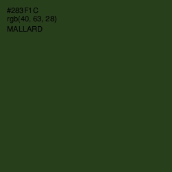 #283F1C - Mallard Color Image