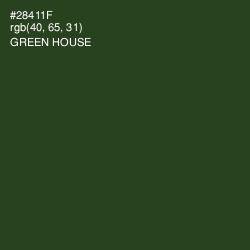 #28411F - Green House Color Image