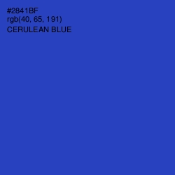 #2841BF - Cerulean Blue Color Image