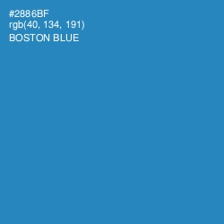 #2886BF - Boston Blue Color Image