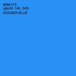 #2891F3 - Dodger Blue Color Image