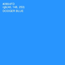 #2894FD - Dodger Blue Color Image