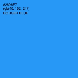 #2898F7 - Dodger Blue Color Image