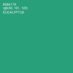 #28A17A - Eucalyptus Color Image