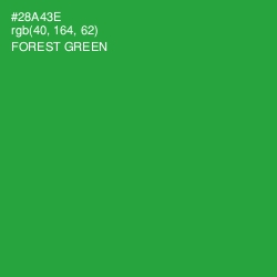 #28A43E - Forest Green Color Image
