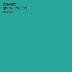 #28A69C - Keppel Color Image