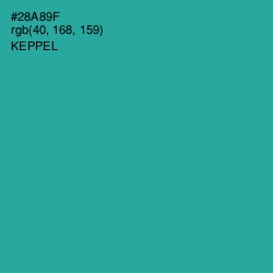 #28A89F - Keppel Color Image