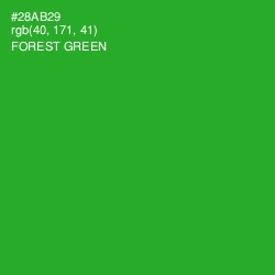 #28AB29 - Forest Green Color Image