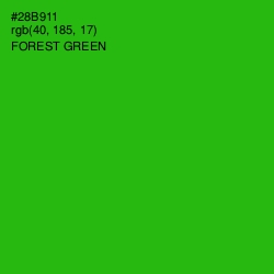 #28B911 - Forest Green Color Image