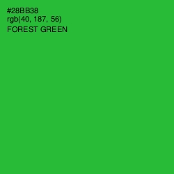 #28BB38 - Forest Green Color Image