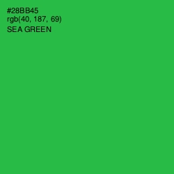 #28BB45 - Sea Green Color Image