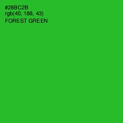 #28BC2B - Forest Green Color Image