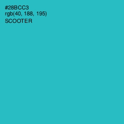 #28BCC3 - Scooter Color Image