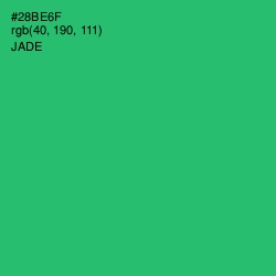 #28BE6F - Jade Color Image