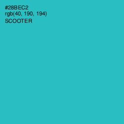 #28BEC2 - Scooter Color Image