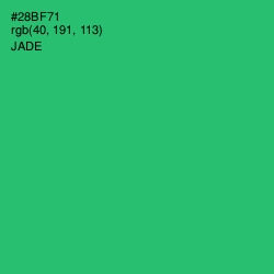 #28BF71 - Jade Color Image