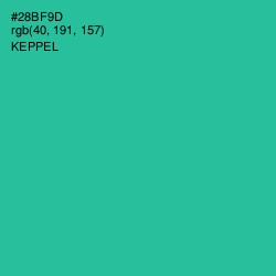 #28BF9D - Keppel Color Image