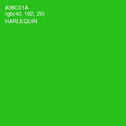 #28C01A - Harlequin Color Image