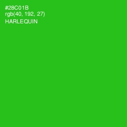 #28C01B - Harlequin Color Image