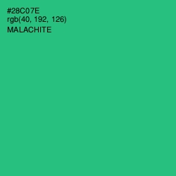 #28C07E - Malachite Color Image