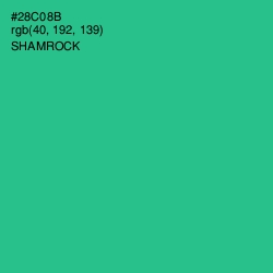 #28C08B - Shamrock Color Image