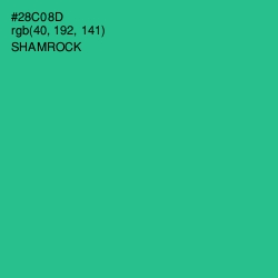 #28C08D - Shamrock Color Image