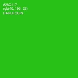 #28C117 - Harlequin Color Image