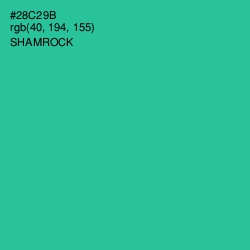 #28C29B - Shamrock Color Image