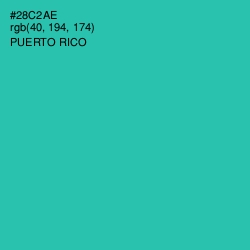 #28C2AE - Puerto Rico Color Image